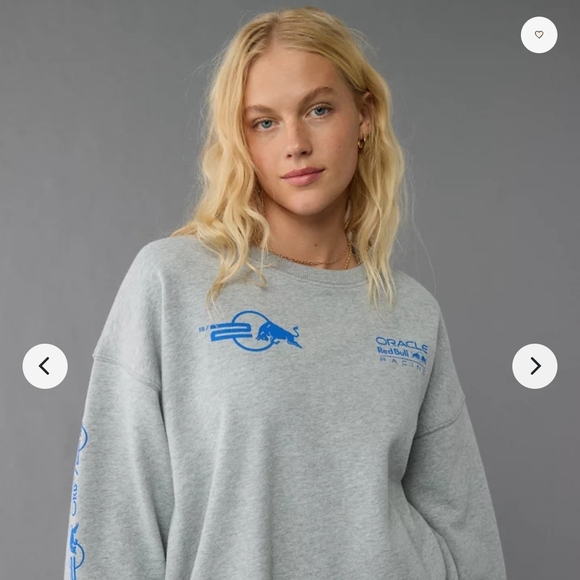 Red Bull Sweaters - Gray Oracle Red Bull Racing Women's Crew Neck Sweater MV1